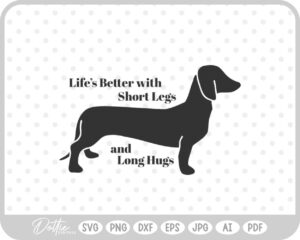 Dachshund Weiner Dog Sausage Daxie SVG PNG DXF – Cricut Silhouette Cutting File