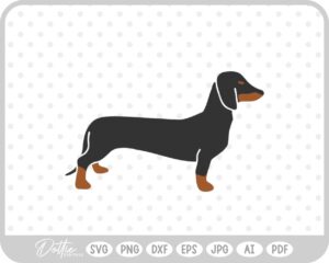Dachshund Weiner Dog Sausage Daxie SVG PNG DXF – Cricut Silhouette Cutting File