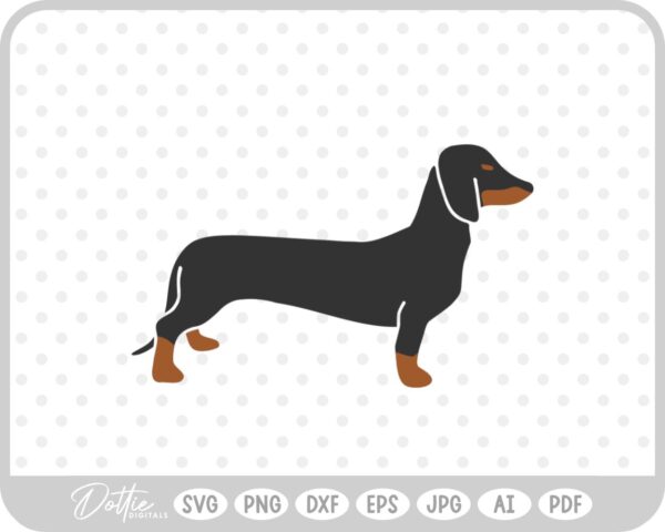 Dachshund Weiner Dog Sausage Daxie SVG PNG DXF – Cricut Silhouette Cutting File