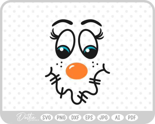 Scarecrow Face Halloween Smile Fun  SVG PNG DXF – Cricut Silhouette Cutting File