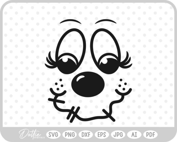 Scarecrow Face Halloween Smile Fun  SVG PNG DXF – Cricut Silhouette Cutting File