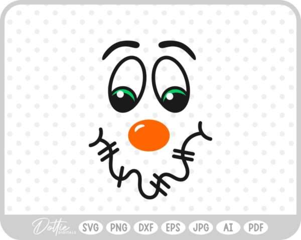 Scarecrow Face Halloween Smile Fun  SVG PNG DXF – Cricut Silhouette Cutting File