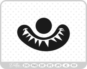 Clown Halloween Face Scary SVG PNG DXF – Cricut Silhouette Cutting File