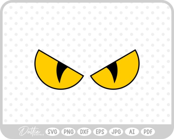 Scary Eyes Halloween SVG PNG DXF – Cricut Silhouette Cutting File