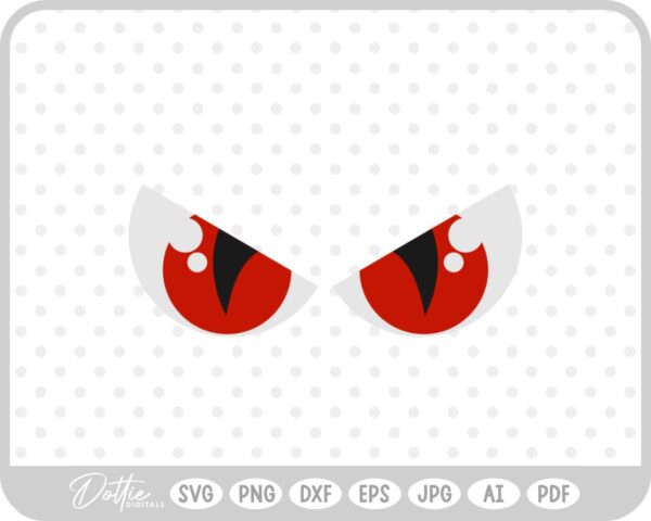 Scary Eyes Halloween SVG PNG DXF – Cricut Silhouette Cutting File