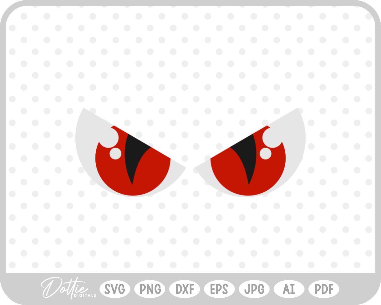 Scary Eyes Halloween SVG PNG DXF – Cricut Silhouette Cutting File