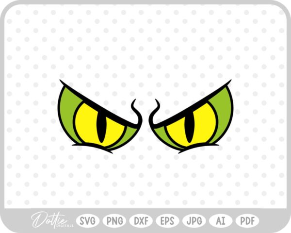 Scary Eyes Halloween SVG PNG DXF – Cricut Silhouette Cutting File