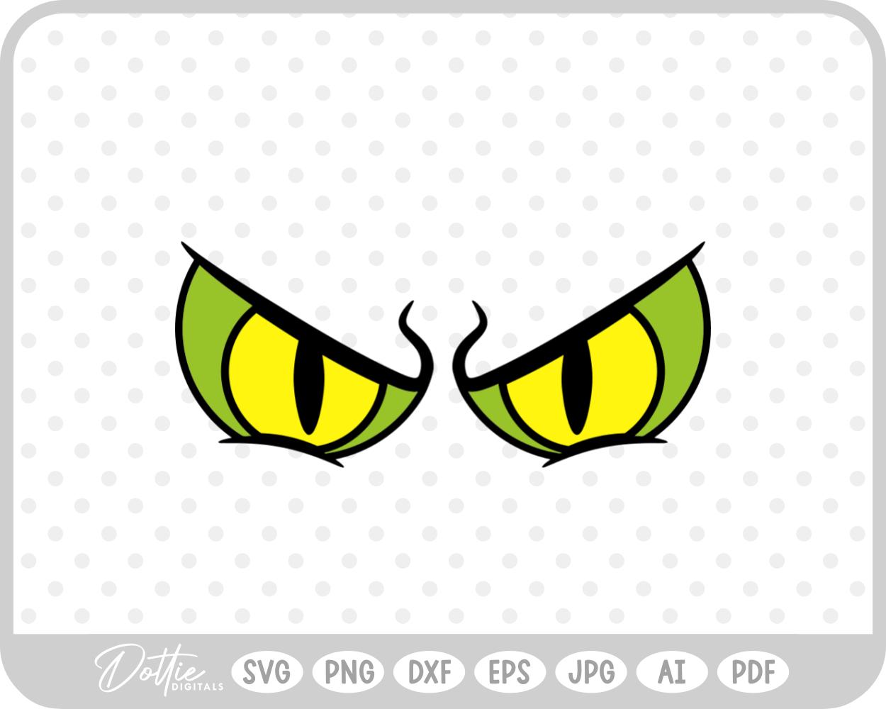 Scary Eyes Halloween SVG PNG DXF – Cricut Silhouette Cutting File