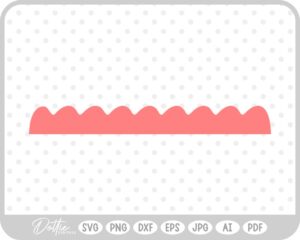 Frilly Line SVG PNG DXF – Cricut Silhouette Cutting File