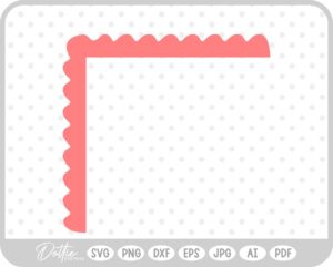 Frilly Corner SVG PNG DXF – Cricut Silhouette Cutting File