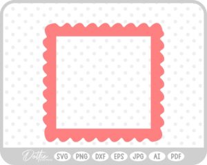 Frilly Frame SVG PNG DXF – Cricut Silhouette Cutting File