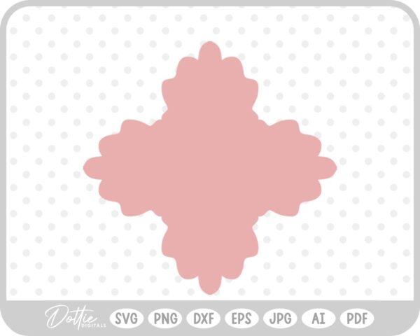 Floral Shape SVG PNG DXF – Cricut Silhouette Cutting File