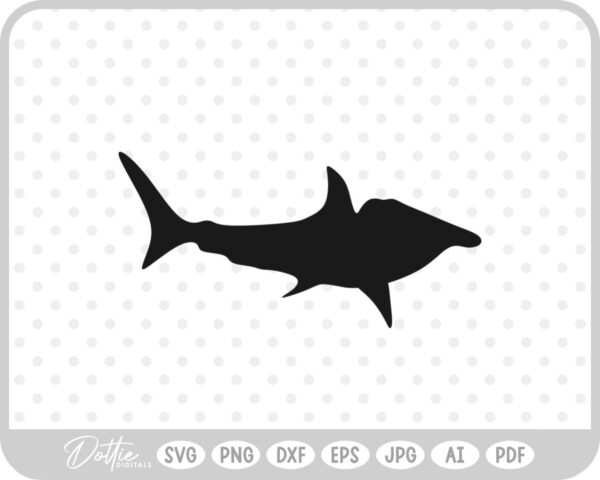 Shark Silhouette SVG PNG DXF – Cricut Silhouette Cutting File