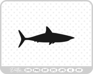 Shark Silhouette SVG PNG DXF – Cricut Silhouette Cutting File