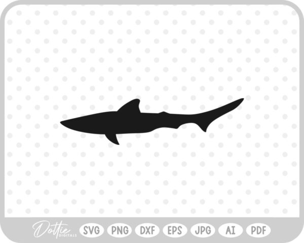 Shark Silhouette SVG PNG DXF – Cricut Silhouette Cutting File