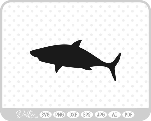 Shark Silhouette SVG PNG DXF – Cricut Silhouette Cutting File