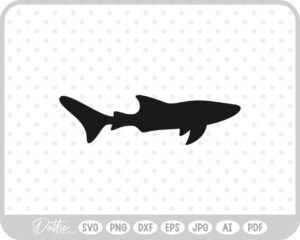 Shark Silhouette SVG PNG DXF – Cricut Silhouette Cutting File