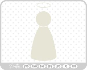 Angel Hand Drawn Christmas Wings Halo SVG PNG DXF – Cricut Silhouette Cutting File