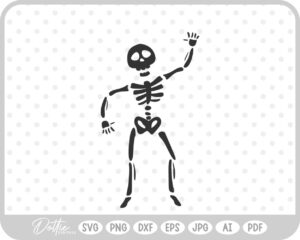 Cute Dancing Skeleton SVG PNG DXF – Cricut Silhouette Cutting File