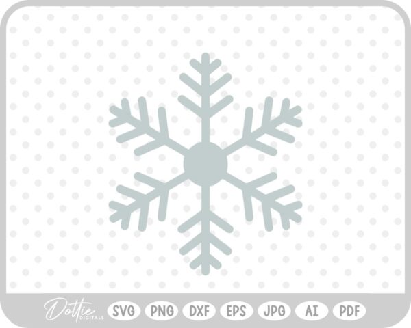 Snowflake Doodle Sketch Christmas Winter SVG PNG DXF – Cricut Silhouette Cutting File