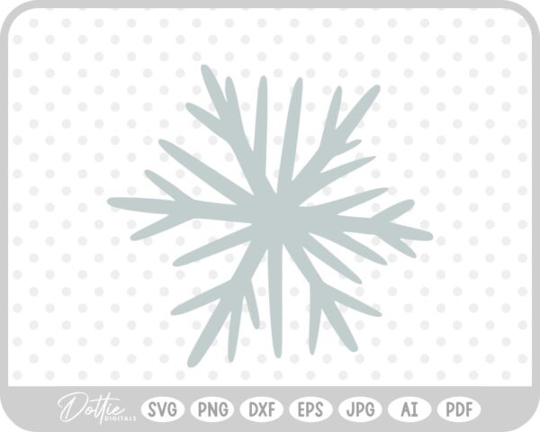 Snowflake Doodle Sketch Christmas Winter SVG PNG DXF – Cricut Silhouette Cutting File