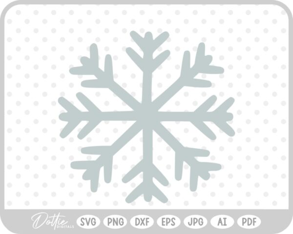 Snowflake Doodle Sketch Christmas Winter SVG PNG DXF – Cricut Silhouette Cutting File