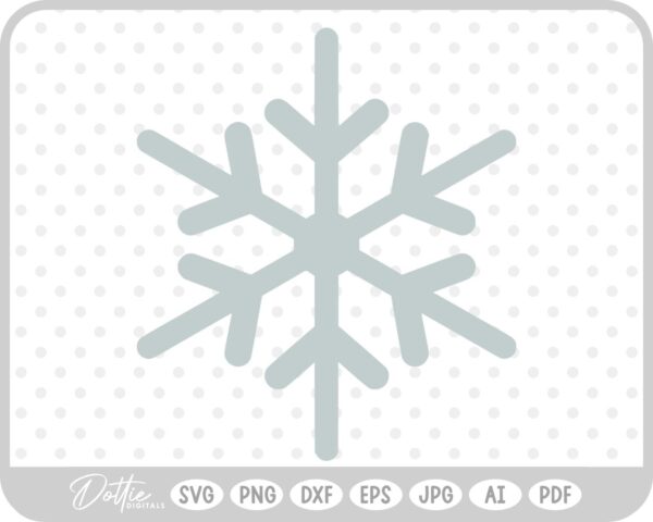 Snowflake Doodle Sketch Christmas Winter SVG PNG DXF – Cricut Silhouette Cutting File