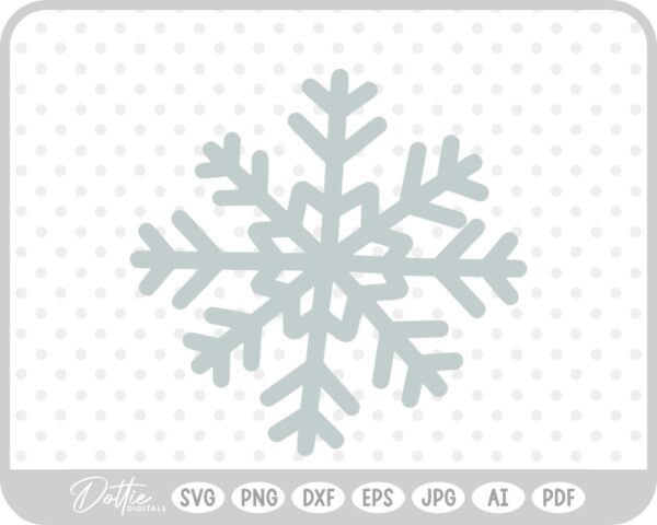 Snowflake Doodle Sketch Christmas Winter SVG PNG DXF – Cricut Silhouette Cutting File