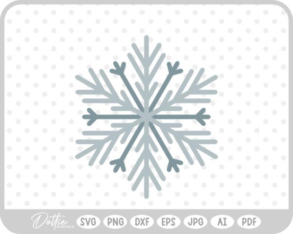 Snowflake Snow Winter Christmas SVG PNG DXF – Cricut Silhouette Cutting File