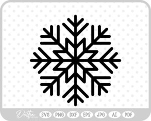 Snowflake Snow Winter Christmas SVG PNG DXF – Cricut Silhouette Cutting File