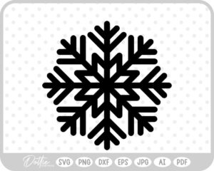 Snowflake Snow Winter Christmas SVG PNG DXF – Cricut Silhouette Cutting File