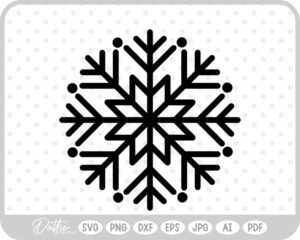 Snowflake Snow Winter Christmas SVG PNG DXF – Cricut Silhouette Cutting File