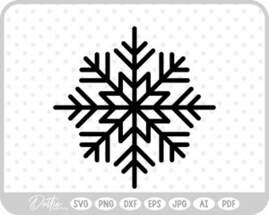 Snowflake Snow Winter Christmas SVG PNG DXF – Cricut Silhouette Cutting File