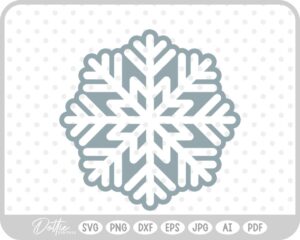 Snowflake Snow Winter Christmas SVG PNG DXF – Cricut Silhouette Cutting File