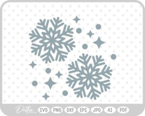Snowflake Snow Winter Christmas SVG PNG DXF – Cricut Silhouette Cutting File