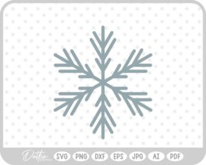 Snowflake Snow Winter Christmas SVG PNG DXF – Cricut Silhouette Cutting File