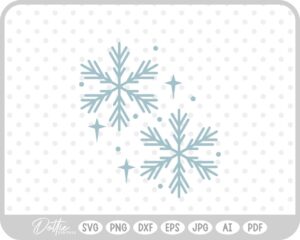 Snowflake Snow Winter Christmas SVG PNG DXF – Cricut Silhouette Cutting File