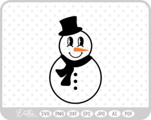 Snowman Winter Christmas Snow Carrot Nose SVG PNG DXF – Cricut Silhouette Cutting File