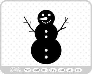 Happy Snowman Christmas Winter Snow SVG PNG DXF – Cricut Silhouette Cutting File