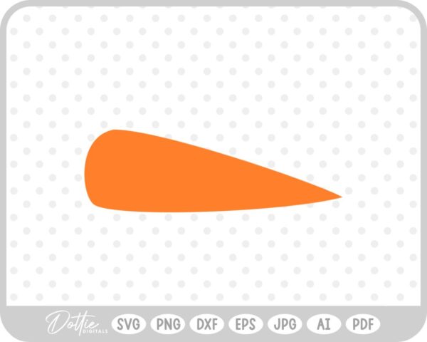 Carrot Snowman Nose SVG PNG DXF – Cricut Silhouette Cutting File