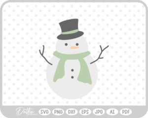 Snowman Winter Christmas Snow Carrot Nose SVG PNG DXF – Cricut Silhouette Cutting File