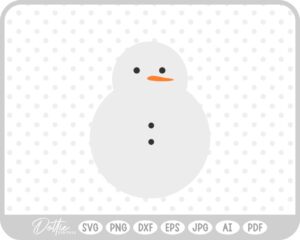 Snowman Winter Christmas Snow Carrot Nose SVG PNG DXF – Cricut Silhouette Cutting File