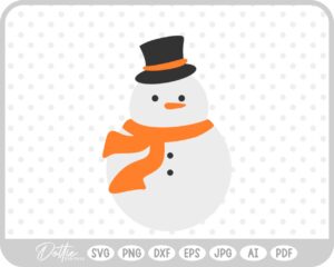 Snowman Winter Christmas Snow Carrot Nose SVG PNG DXF – Cricut Silhouette Cutting File