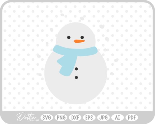 Snowman Winter Christmas Snow Carrot Nose SVG PNG DXF – Cricut Silhouette Cutting File
