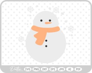 Snowman Winter Christmas Snow Carrot Nose SVG PNG DXF – Cricut Silhouette Cutting File