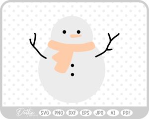 Snowman Winter Christmas Snow Carrot Nose SVG PNG DXF – Cricut Silhouette Cutting File