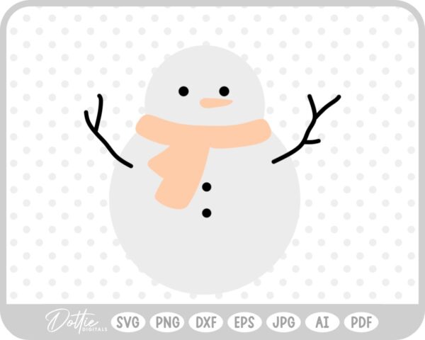 Snowman Winter Christmas Snow Carrot Nose SVG PNG DXF – Cricut Silhouette Cutting File