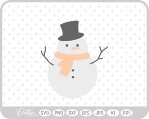 Snowman Winter Christmas Snow Carrot Nose SVG PNG DXF – Cricut Silhouette Cutting File