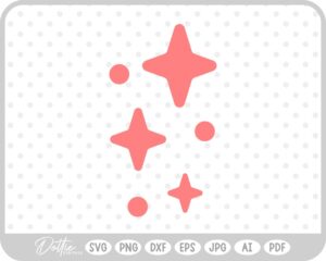 Stars and Sparkles SVG PNG DXF – Cricut Silhouette Cutting File