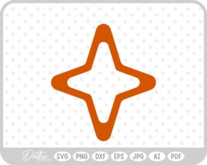 Sparkle Outline SVG PNG DXF – Cricut Silhouette Cutting File